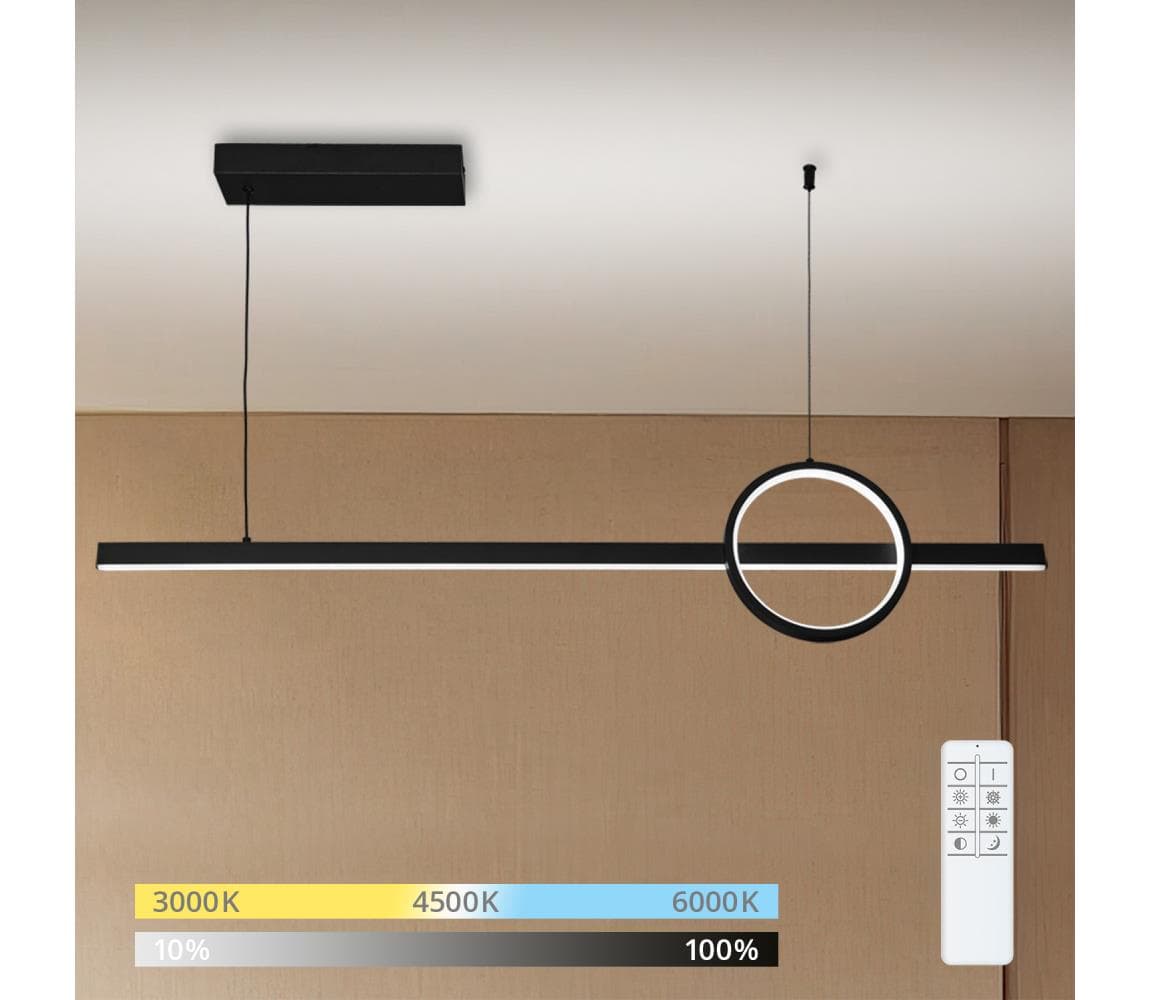 Brilagi - LED stmievateľný luster na lane NIVIO LED/20W/230V 3000-6000K + DO BRPL25090-20W/CR