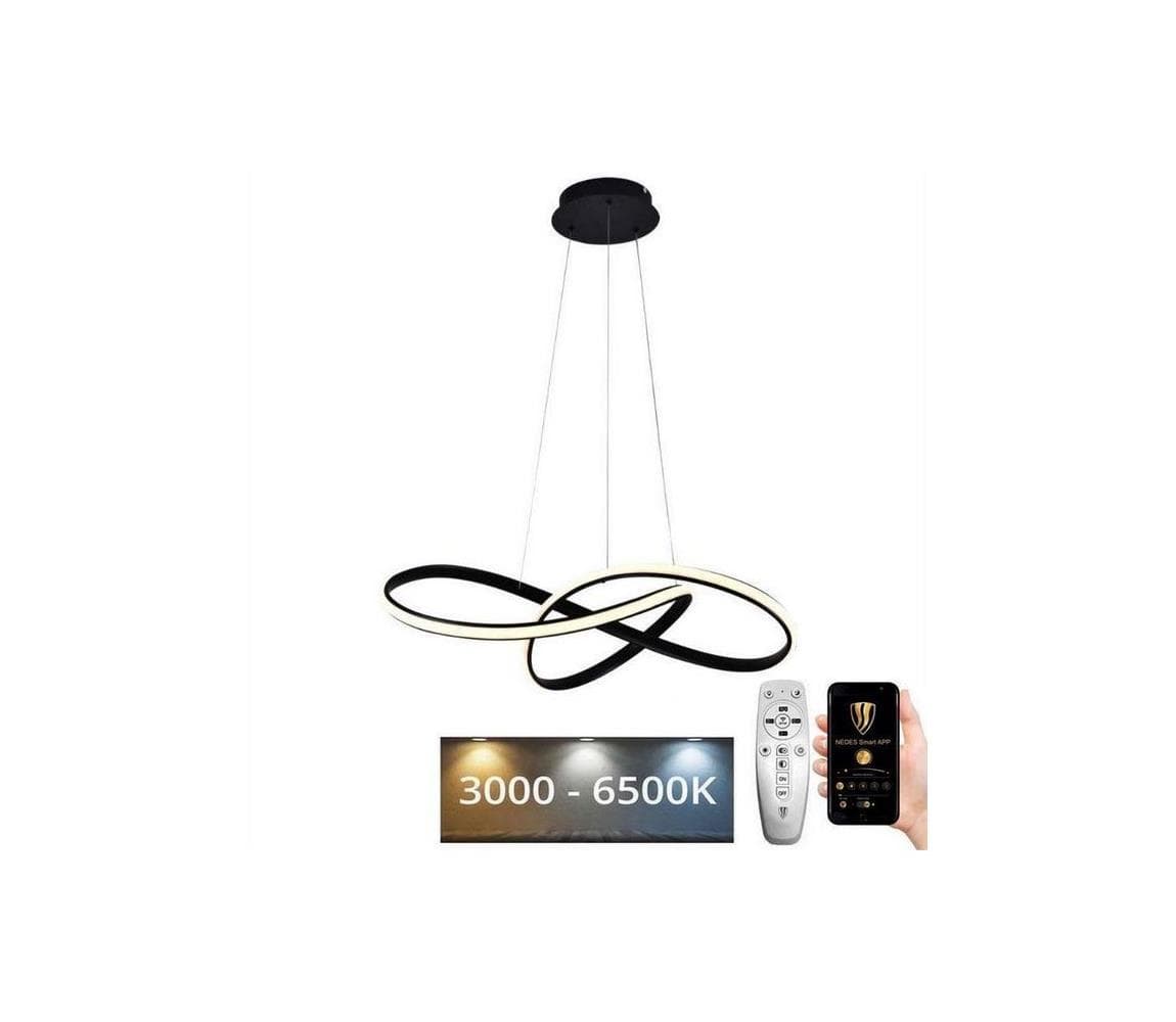 Brilagi - LED Stmievateľný luster na lanku COSMOWAVE LED/70W/230V čierna + DO BG-J4331/B