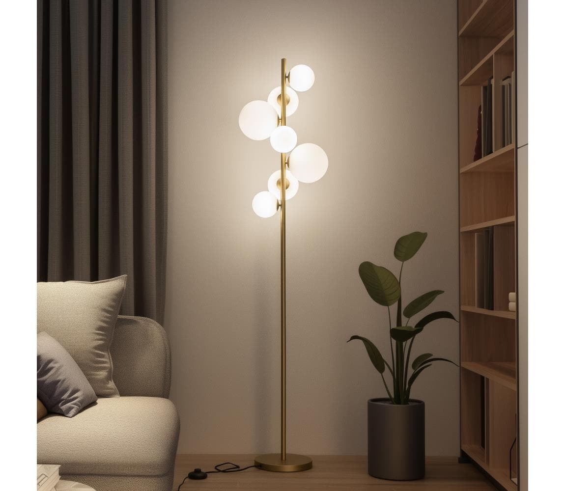 Brilagi - LED Stojacia lampa MILLA 7xG9/3W/230V zlatá/biela 3010-7GW
