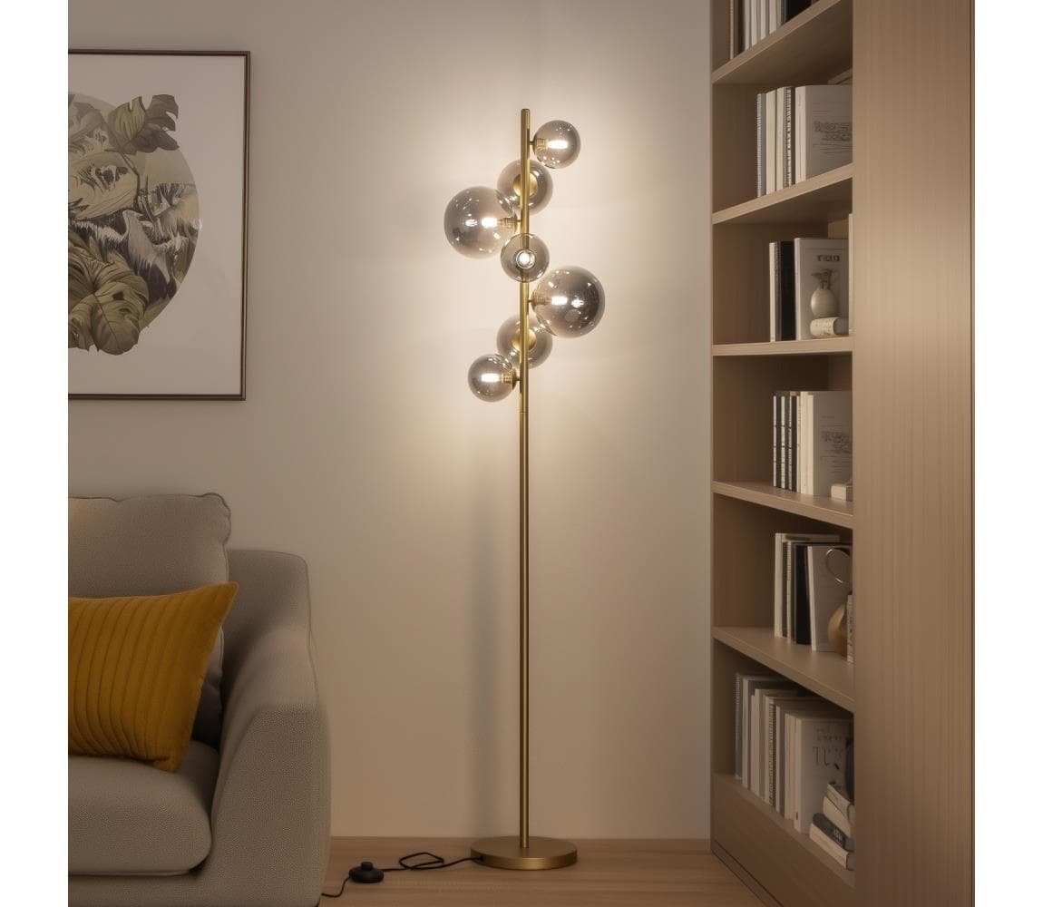 Brilagi - LED Stojacia lampa MILLA 7xG9/3W/230V zlatá/dymová 3010-7GS