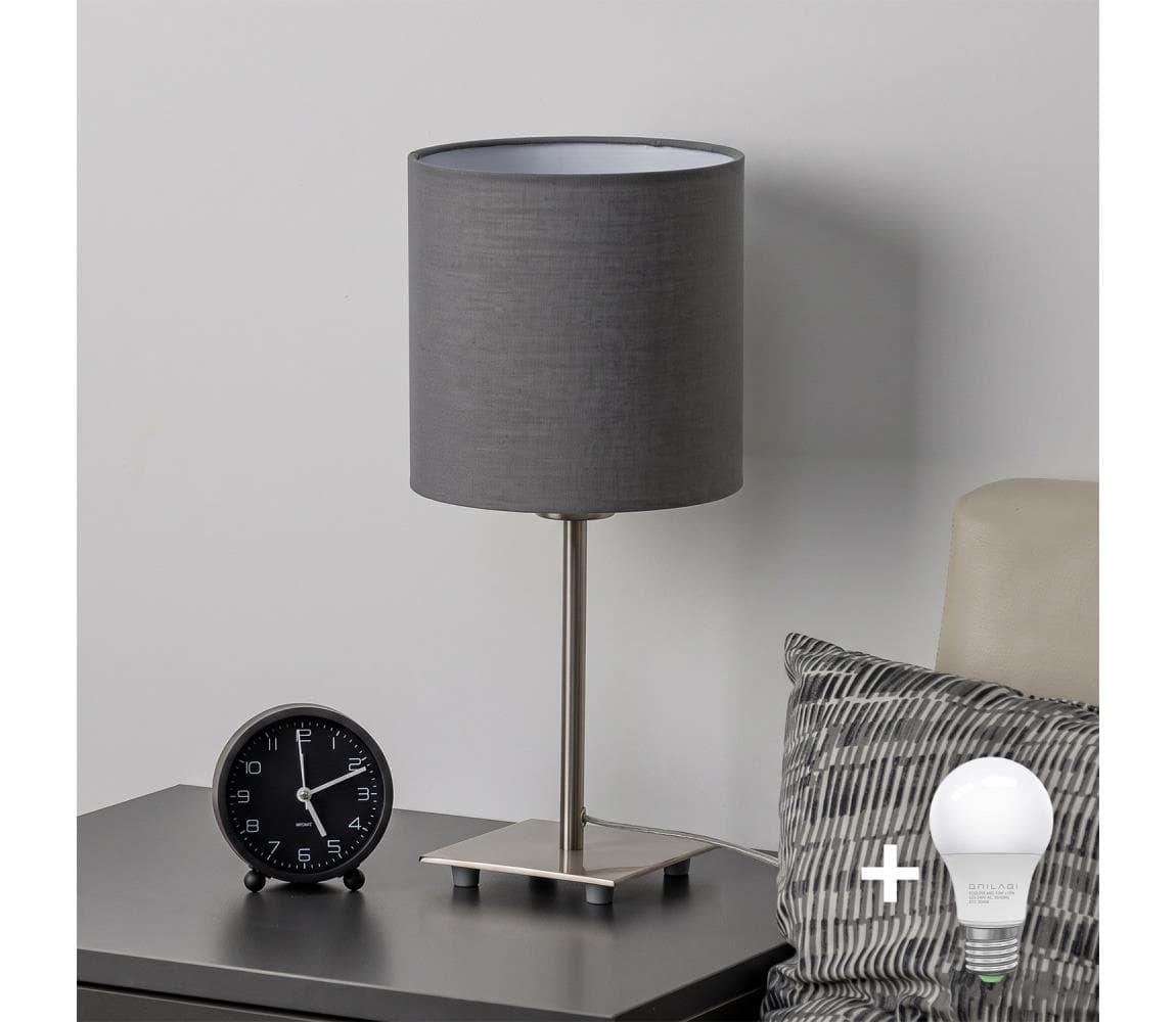 Brilagi - LED stolná lampa NUBILA 1xE27/60W/230V antracit EG32509+BG1574