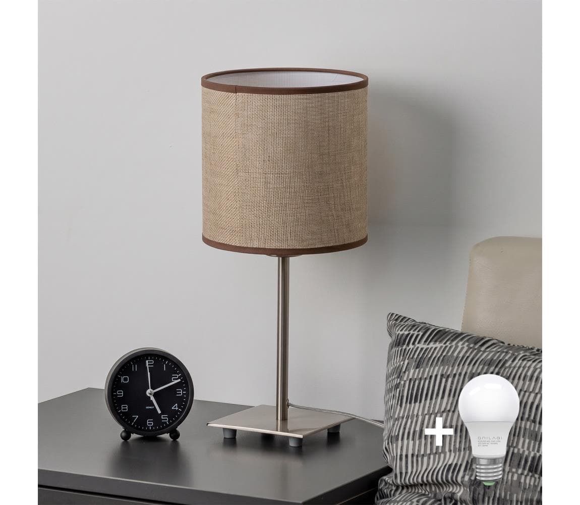 Brilagi - LED Stolná lampa NUBILA 1xE27/60W/230V hnedá EG32509+BG1583