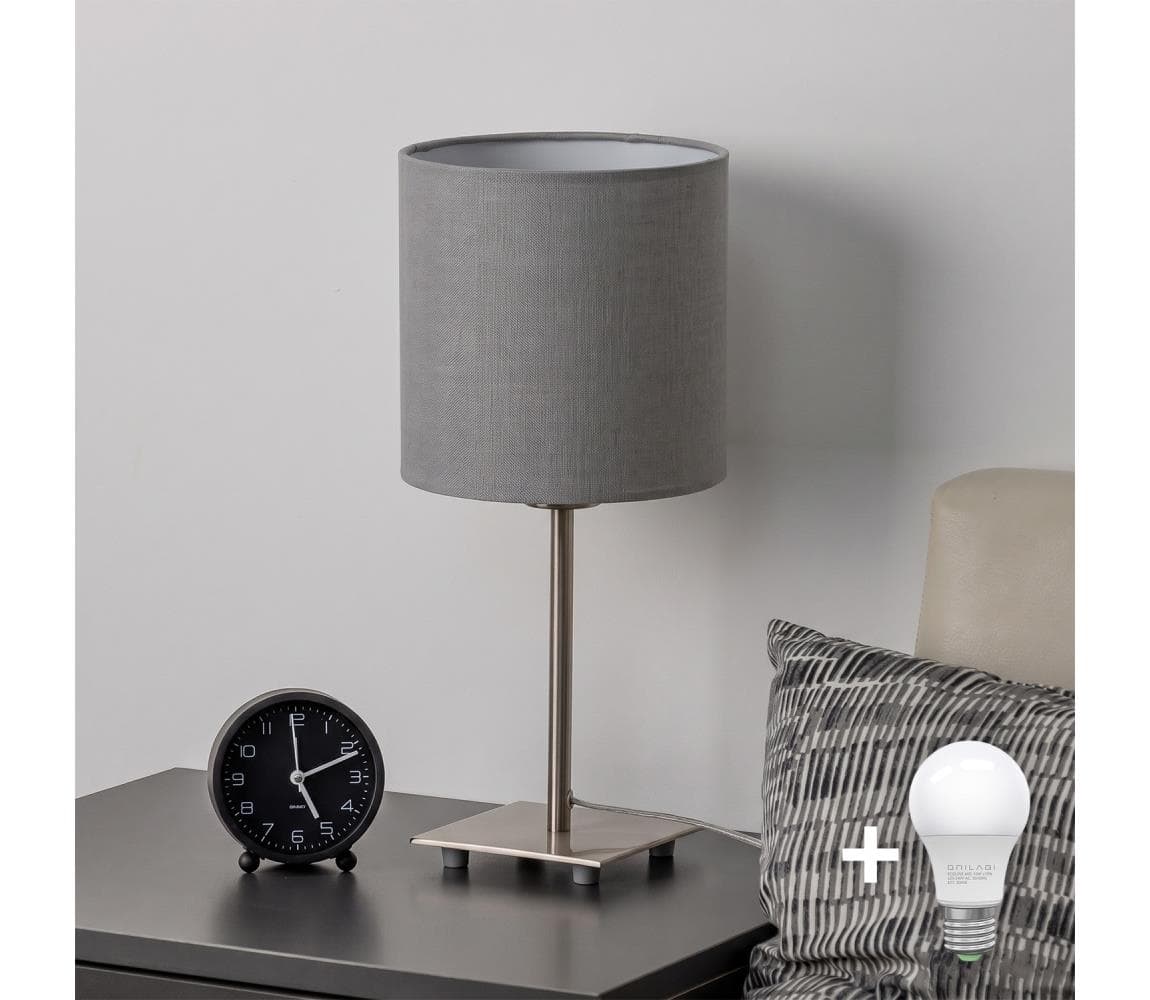 Brilagi - LED stolná lampa NUBILA 1xE27/60W/230V svetlošedá EG32509+BG2454