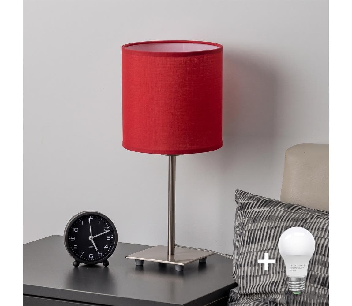 Brilagi - LED Stolová lampa NUBILA 1xE27/60W/230V červená EG32509+BG1578