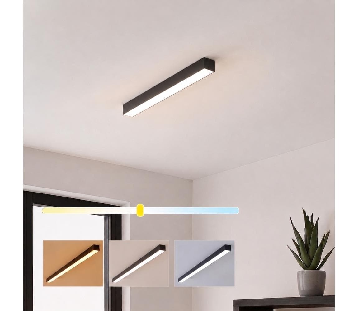Brilagi - LED stropné prisadené svietidlo FULLDAY LED, 10/15/20 W, 230 V, 2700/4000/6000 K, čierne BG47309CCT_PW