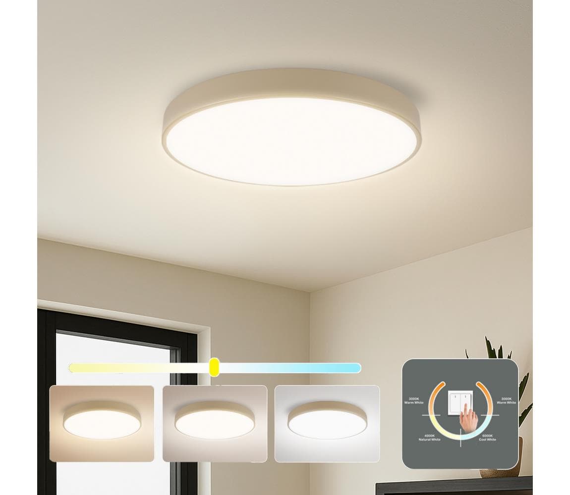 Brilagi - LED stropné svetidlo POOL LED/60W/230V 3000/4000/6000K priemer 50 cm béžová BRI331