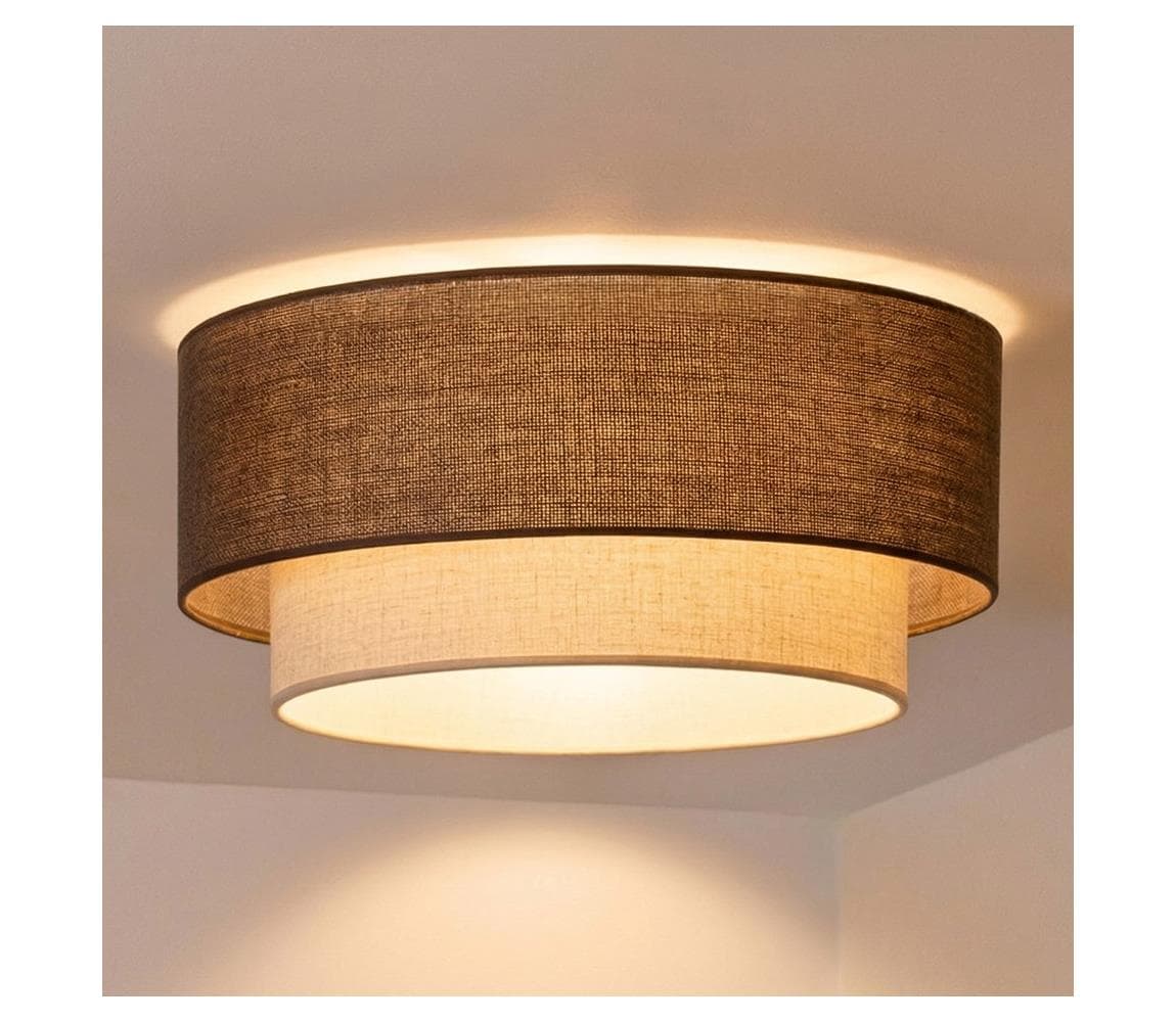 Brilagi - LED stropné svietidlo BOHO ECO 1xE27/10W/230V pr. 40 cm hnedá/krémová 8590828052395