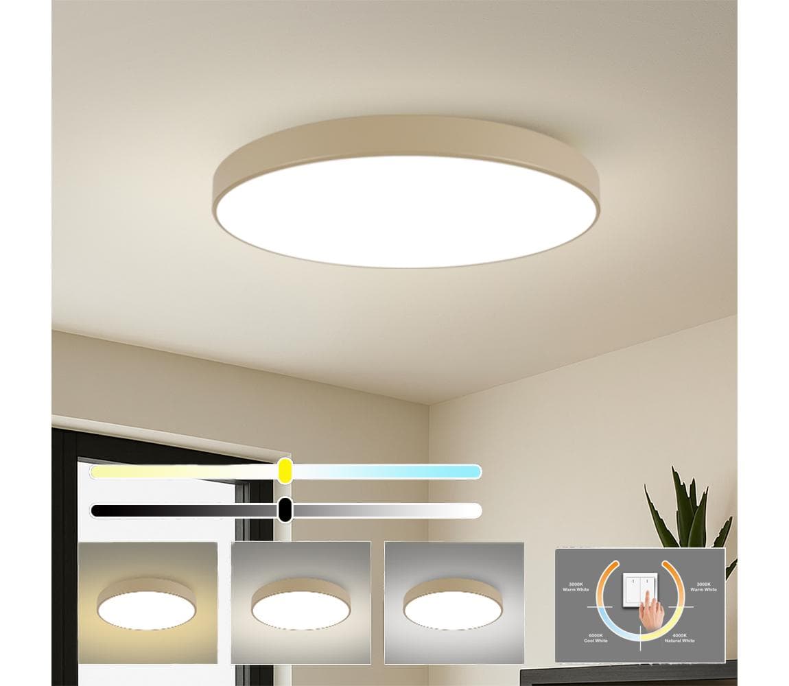 Brilagi-LED Stropné svietidlo POOL LED/128W/230V 3000/4000/6000K priemer 100 cm béžové BRI566