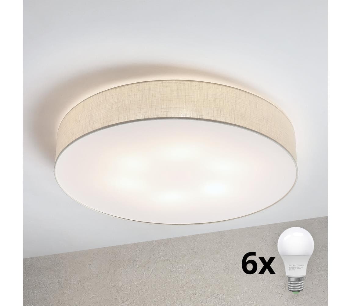 Brilagi - LED stropné svietidlo SIRIJA 6xE27/15W/230V, priemer 80 cm, krémové 8590828019503