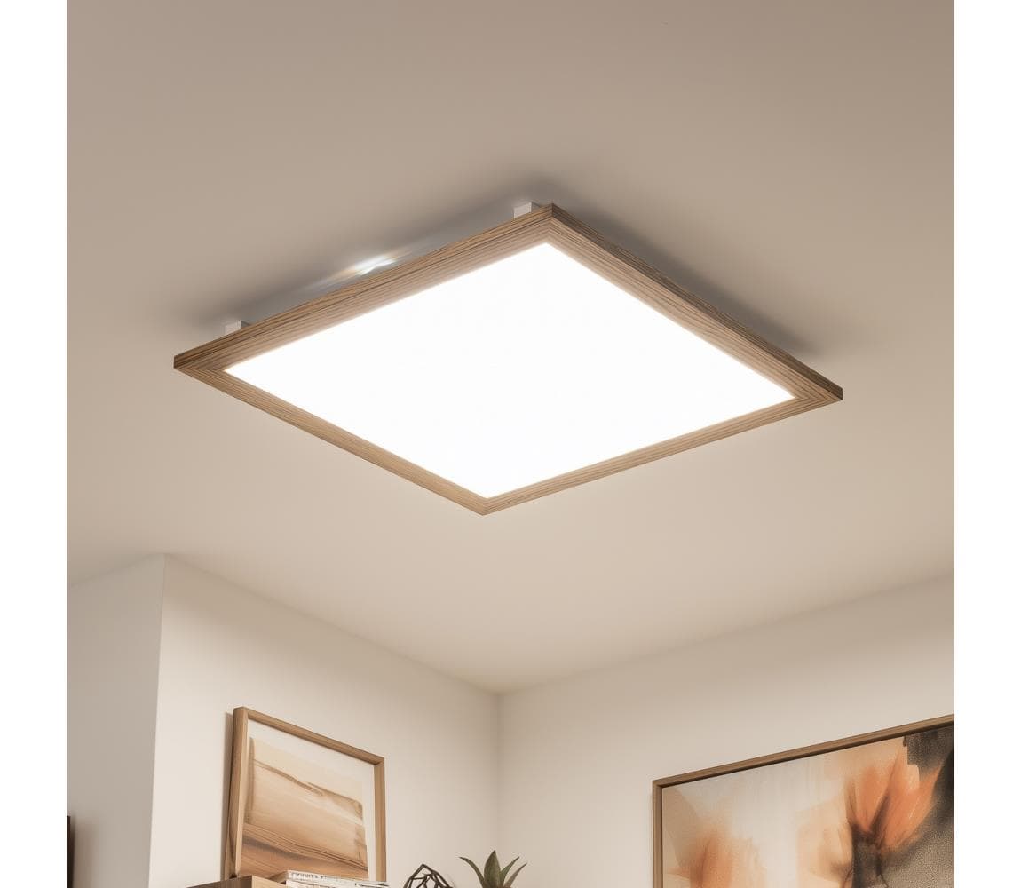 Brilagi - LED Stropné svietidlo SLIMFRAME WOOD LED/58W/230V 64x64 cm hnedá BG1542+EG99433