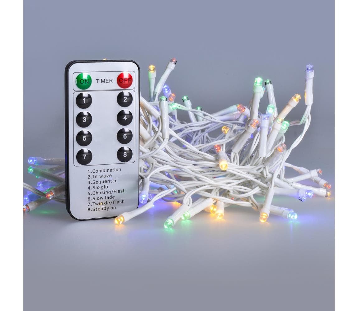 Brilagi - LED Vianočná vonkajšia reťaz 120xLED/8 funkcií 9,5m IP44 multicolor + DO 1V903-OEM1