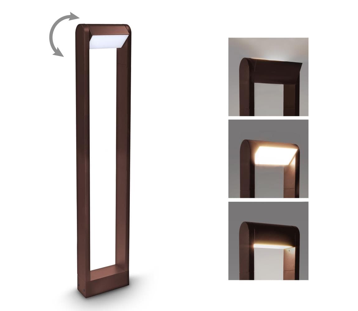 Brilagi - LED vonkajšia lampa CROTONE LED/7W/230V hnedá IP54 80 cm WO-HR60441-2-800-OEM-RUST