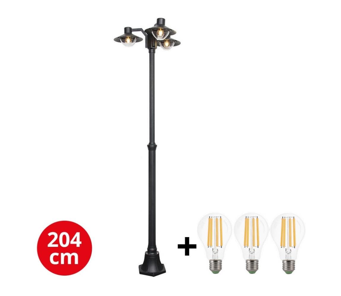 Brilagi - LED Vonkajšia lampa VEERLE 3xE27/60W/230V IP44 GD-VERLP3-00