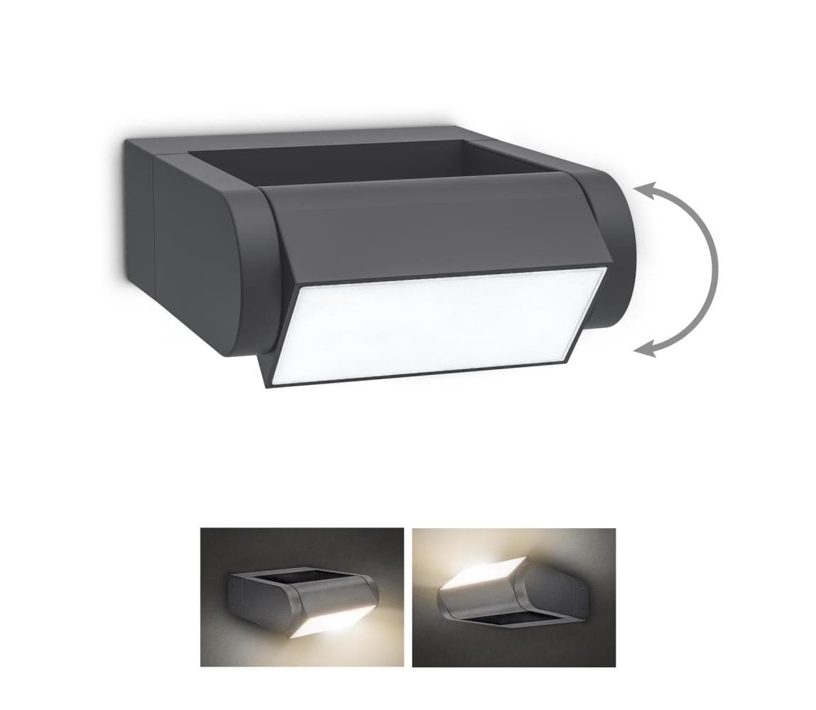 Brilagi - LED Vonkajšie nástenné svietidlo CROTONE LED/7W/230V antracit IP54 WO-HR60441-OEM-ANT