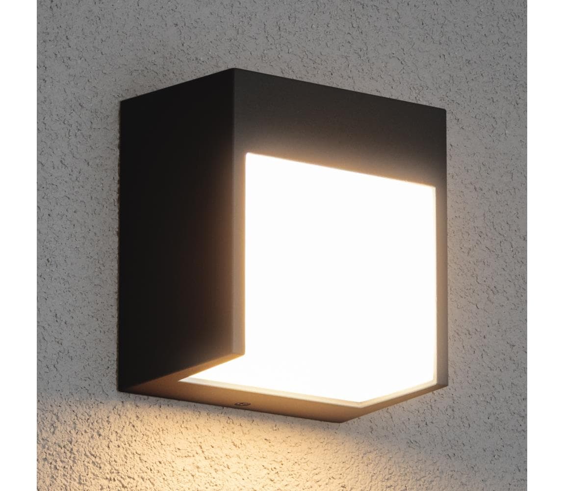 Brilagi - LED Vonkajšie nástenné svietidlo TERNI LED/12W/230V čierna IP44 WO-HR60421-OEM
