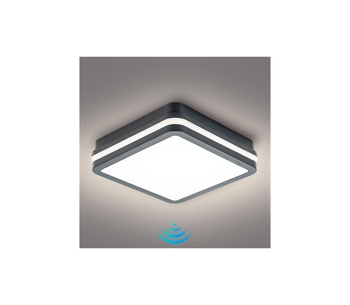 Brilagi - LED vonkajšie svietidlo so senzorom BENE LED/18W/230V 22x22 cm IP54 BRI049