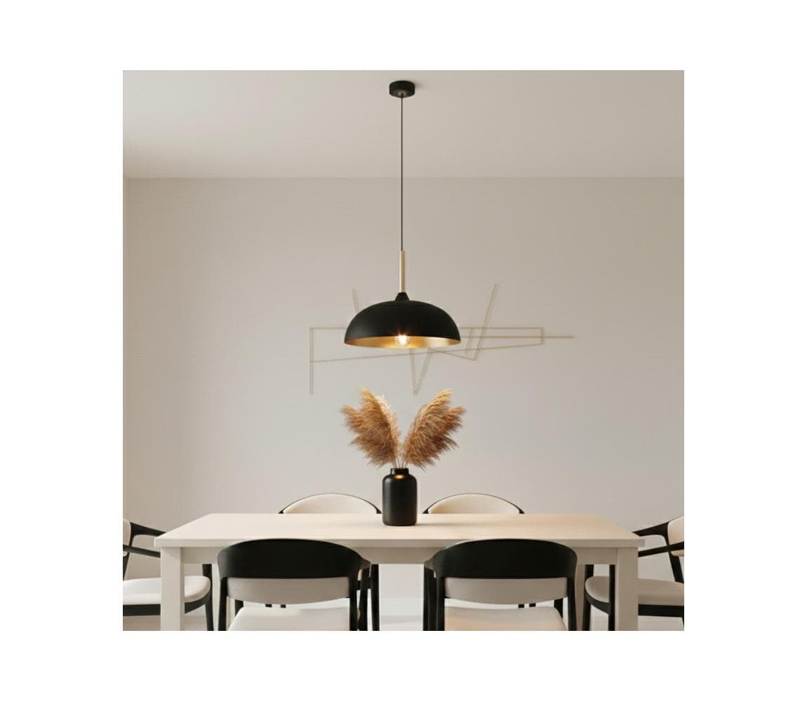 Brilagi - Luster na lanku ABRAHAM 1xE27/60W/230V pr. 35 cm čierna BG72387