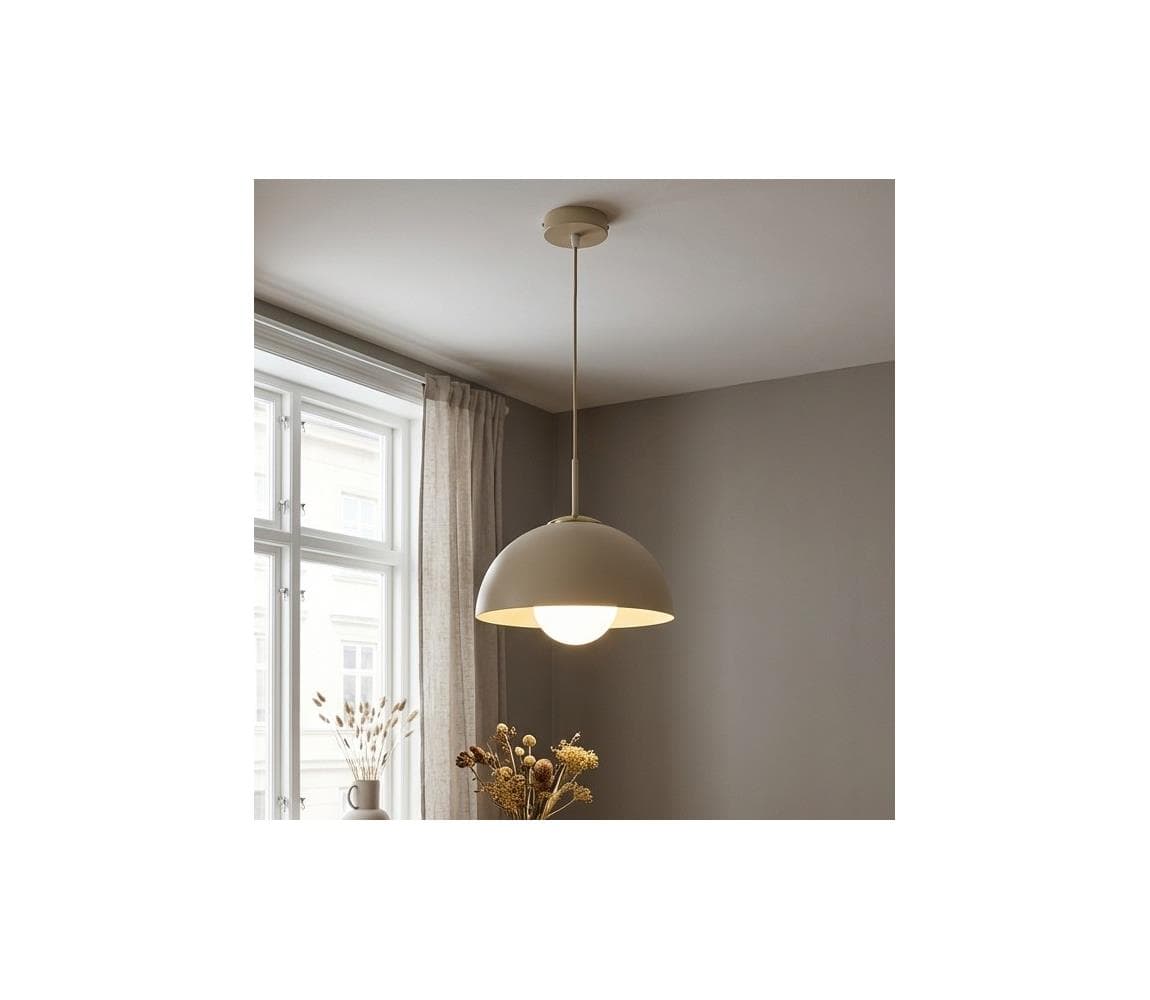 Brilagi - Luster na lanku COSMO 1xE27/60W/230V, priemer 30 cm, béžová/zlatá 87-002B