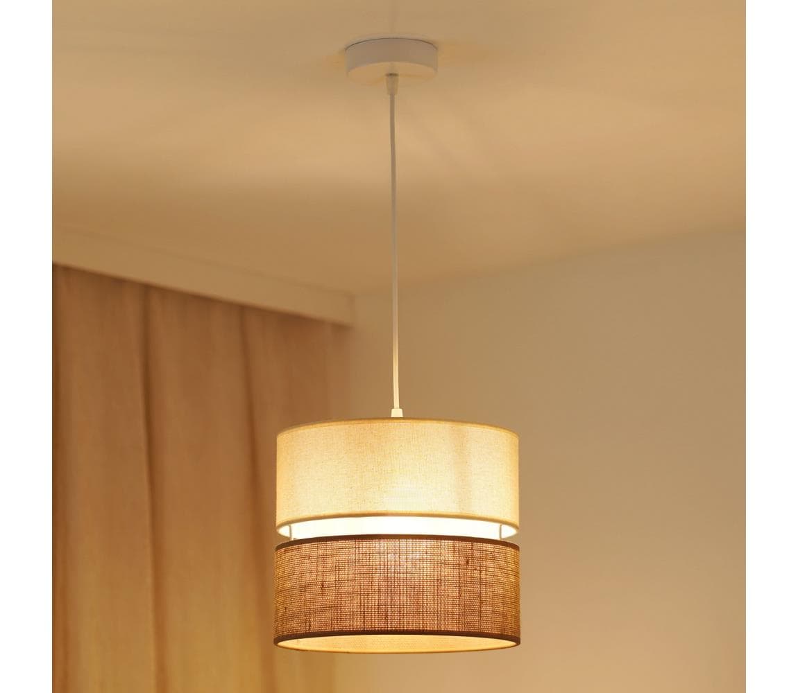 Brilagi - Luster na lanku ROYAL YUTE 1xE27/15W/230V pr. 25 cm béžová/krémová 609630
