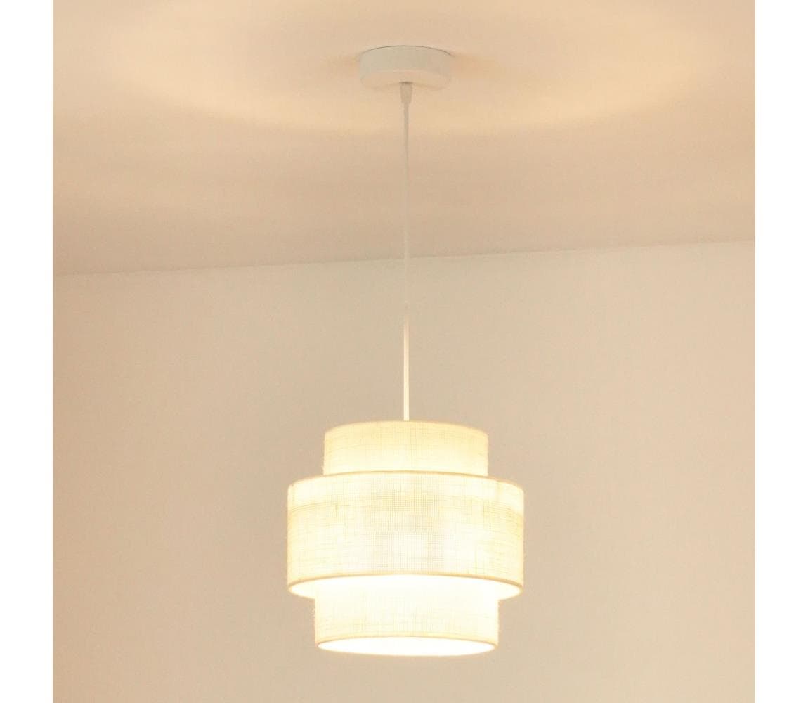 Brilagi - Luster na lanku SPACE YUTE 1xE27/15W/230V pr. 25 cm krémová/biela 609272