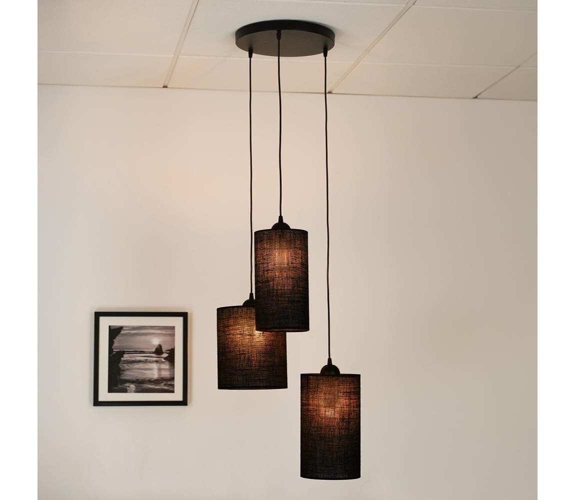 Brilagi - Luster na lanku TUBES 3xE27/15W/230V čierna 609296