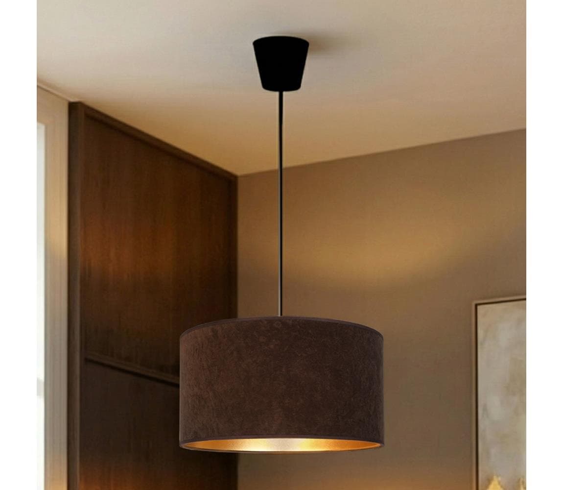 Brilagi - Luster na lanku VELVET 1xE27/60W/230V pr. 40 cm hnedá/zlatá 8590828052296