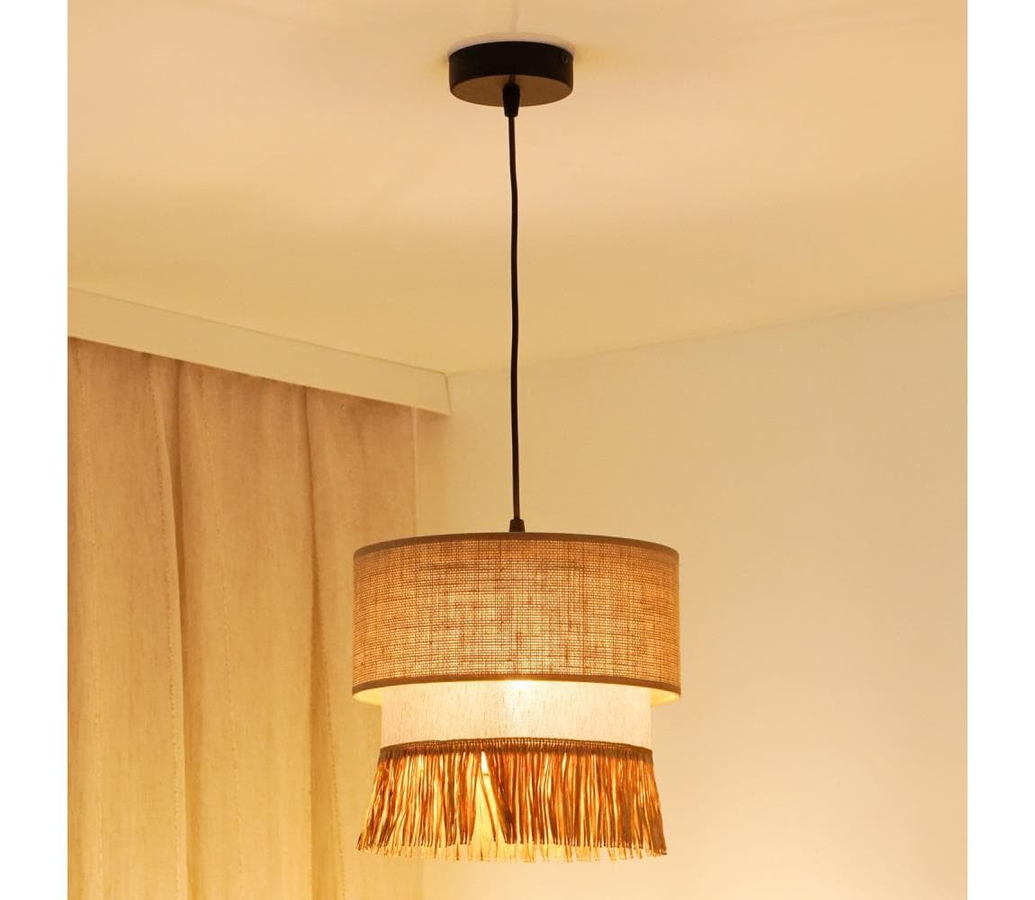 Brilagi - Luster na lanku WINNETOU BOHO 1xE27/15W/230V pr. 25 cm hnedá/krémová 608787