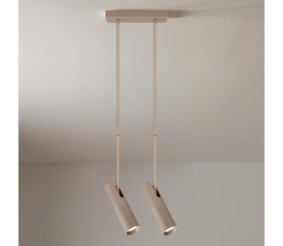Brilagi - Luster na tyči SELE 2xGU10/30W/230V béžová WO-TELE-02-BEI-OEM