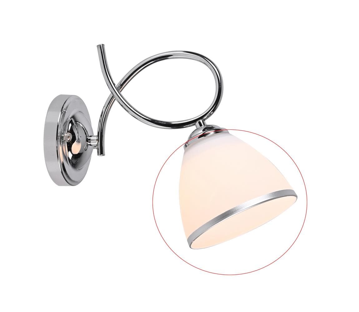 Brilagi - Náhradné sklo pre nástennú lampu a luster FRED, krémové / lesklý chróm 63501