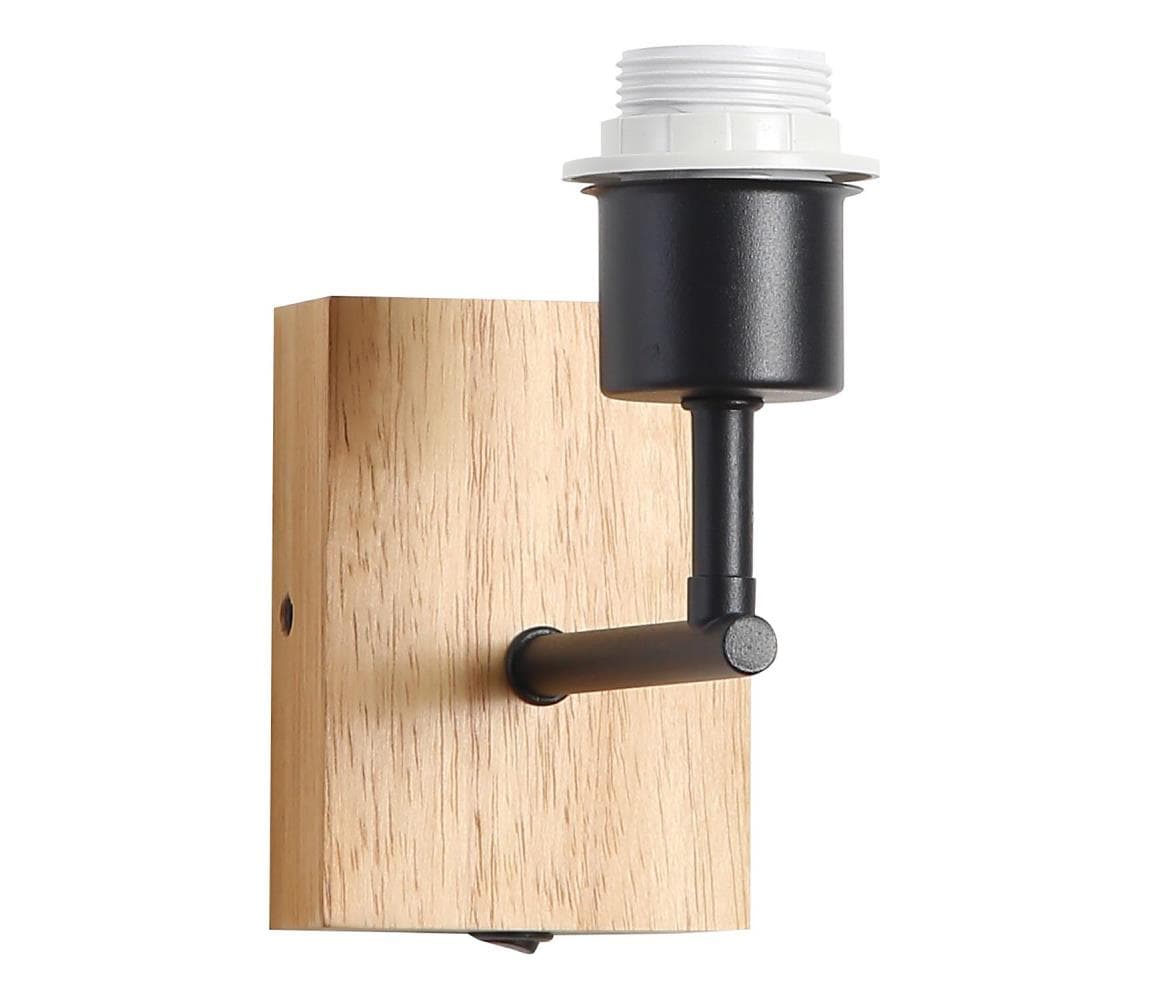 Brilagi - Nástenná lampa NUBILA WOOD 1xE27/25W/230V dub/čierna BRI128