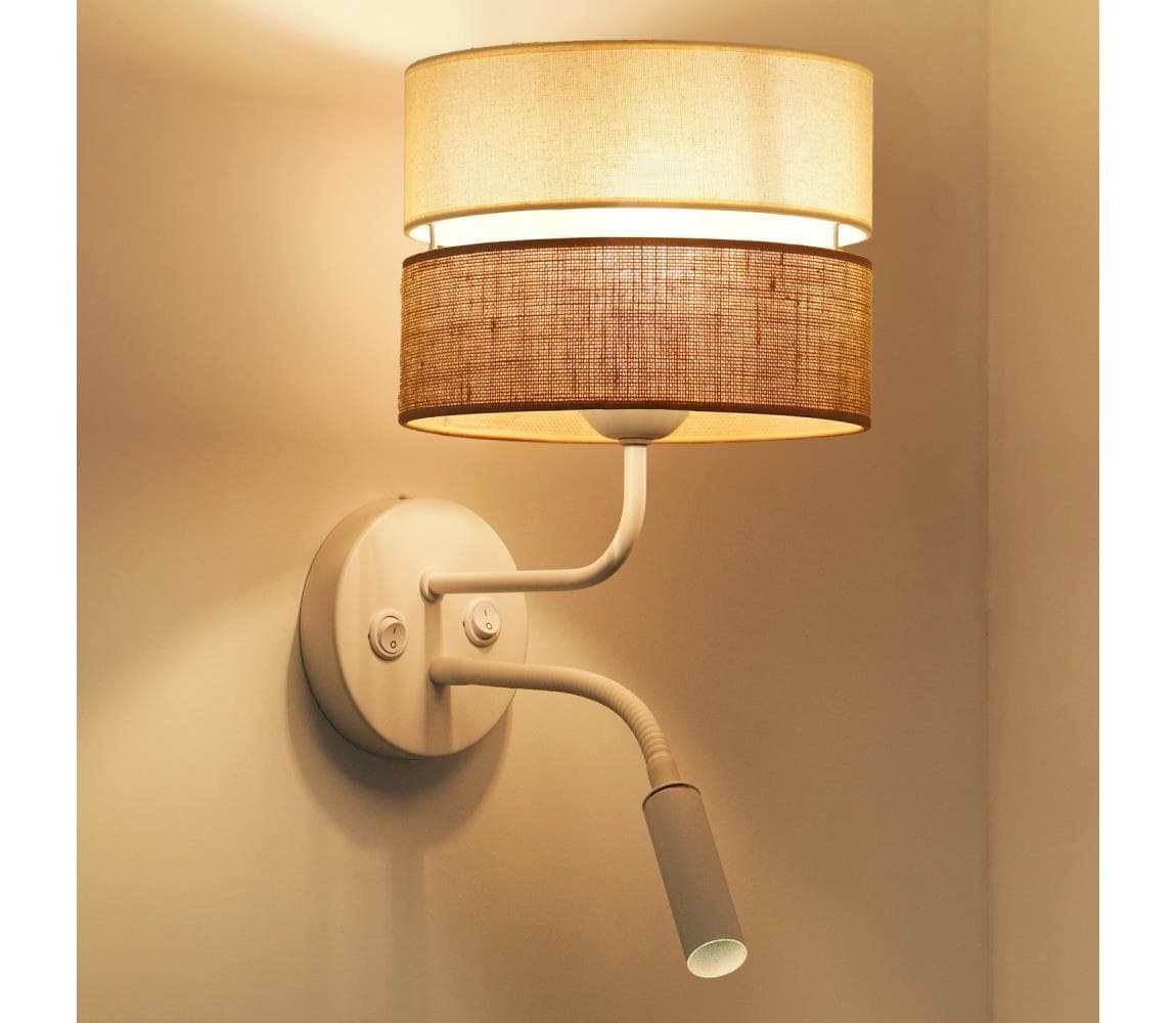 Brilagi - Nástenná lampa ROYAL YUTE 1xE27/15W/230V + 1xG9/6W béžová/krémová/biela 609654
