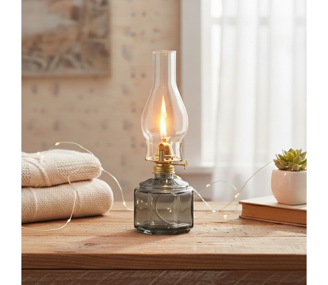 Brilagi - Petrolejová lampa MERLIN dymová/šedá 8590828169116