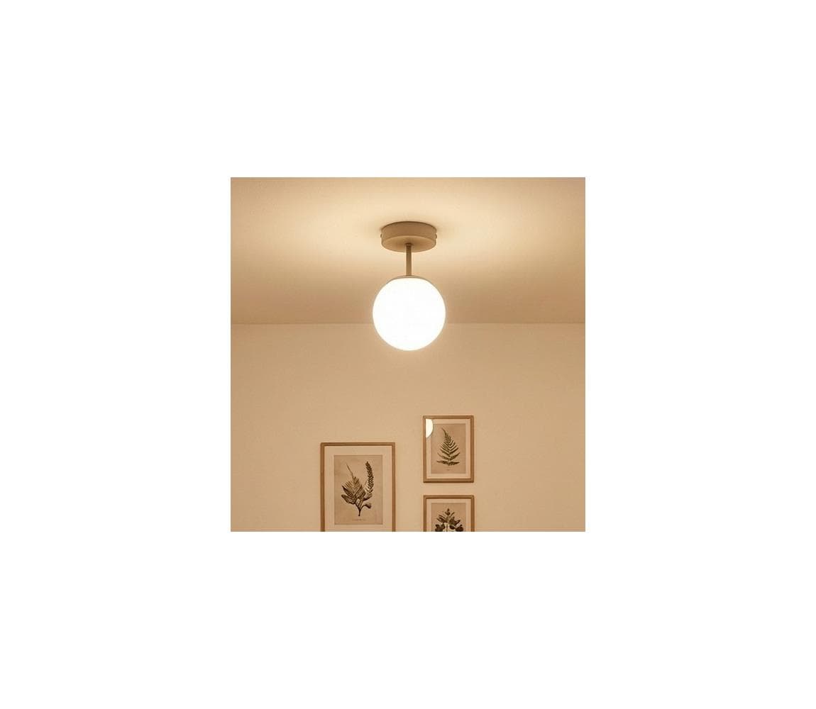 Brilagi - Prisadené stropné svietidlo MILO ECRU 1xE27/60W/230V béžová/zlatá 75-026B