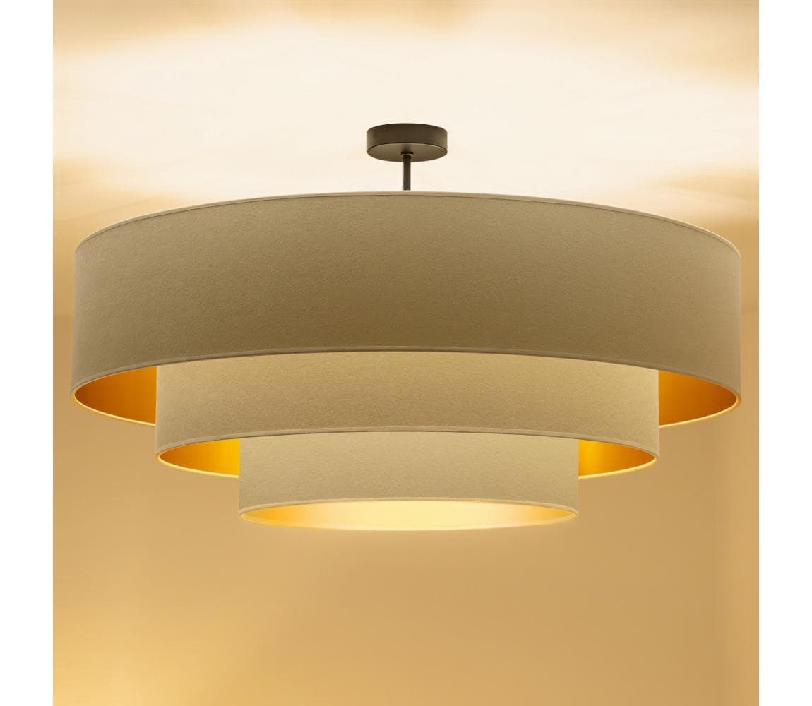 Brilagi - Prisadený luster LUNETA 3xE27/60W/230V pr. 80 cm krémová/zlatá 8590828052135