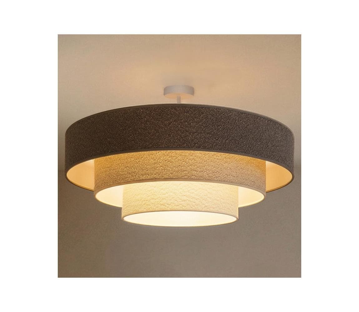 Brilagi - Prisadený luster LUNETA 3xE27/60W/230V pr. 80 cm sivá/krémová/biela 8590828052364