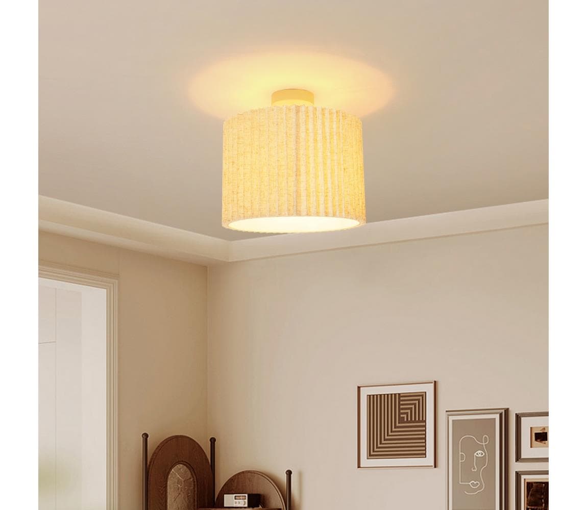 Brilagi - Prisadený luster NORDIC WAVE 1xE27/15W/230V priemer 32 cm ľan/biela BRI394