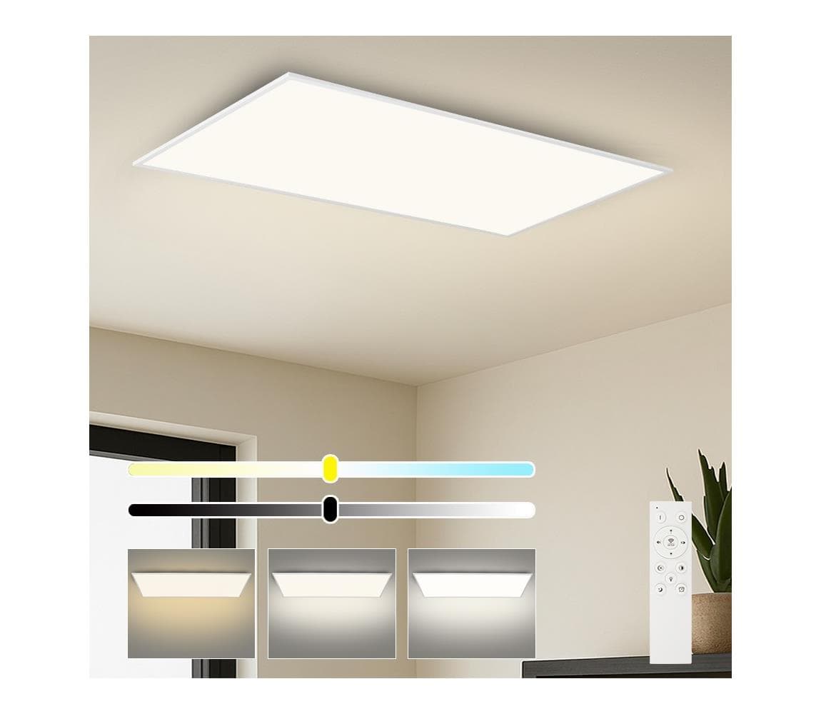 Brilagi - stmievateľné LED stropné svietidlo SLIMFRAME LED/80W/230V 120x60 cm biele + diaľkové ovládanie BRI777