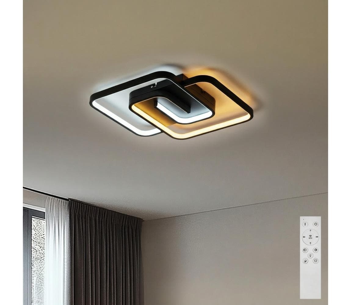 Brilagi - Stmievateľné LED stropné svietidlo VELO LED/64W/230V 48x48 cm + diaľkové ovládanie BRC2243-64W/CR