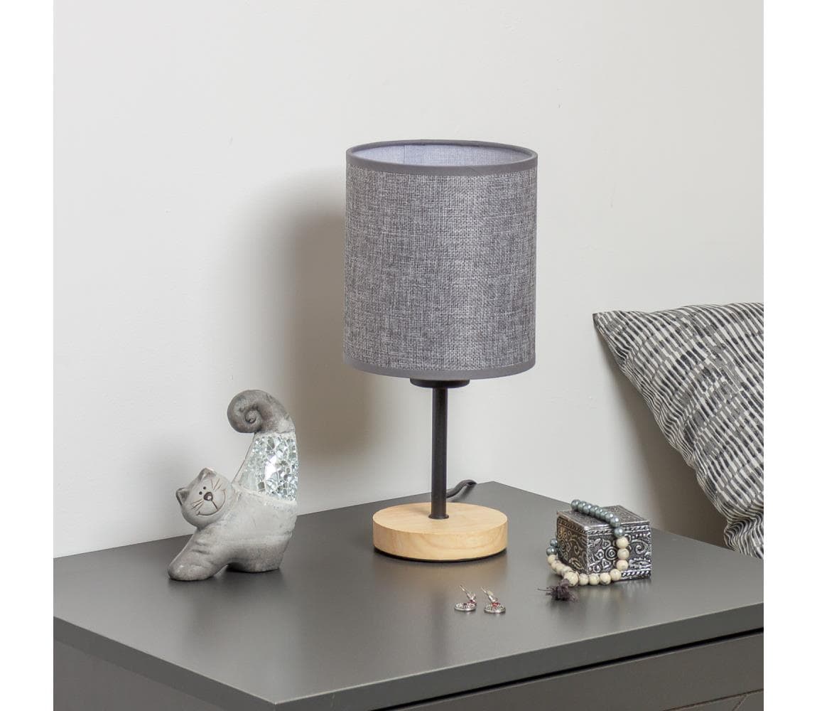 Brilagi - Stolná lampa NUBILA WOOD 1xE27/25W/230V dub/šedá BG1567+BG1582