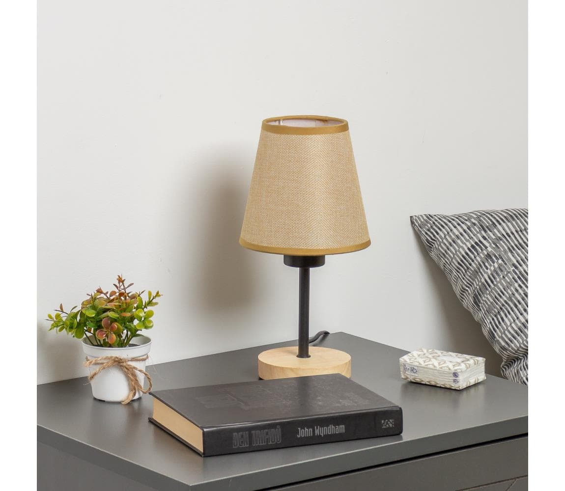 Brilagi - Stolná lampa NUBILA WOOD 1xE27/25W/230V dub/svetlohnedá BG1567+BG1571