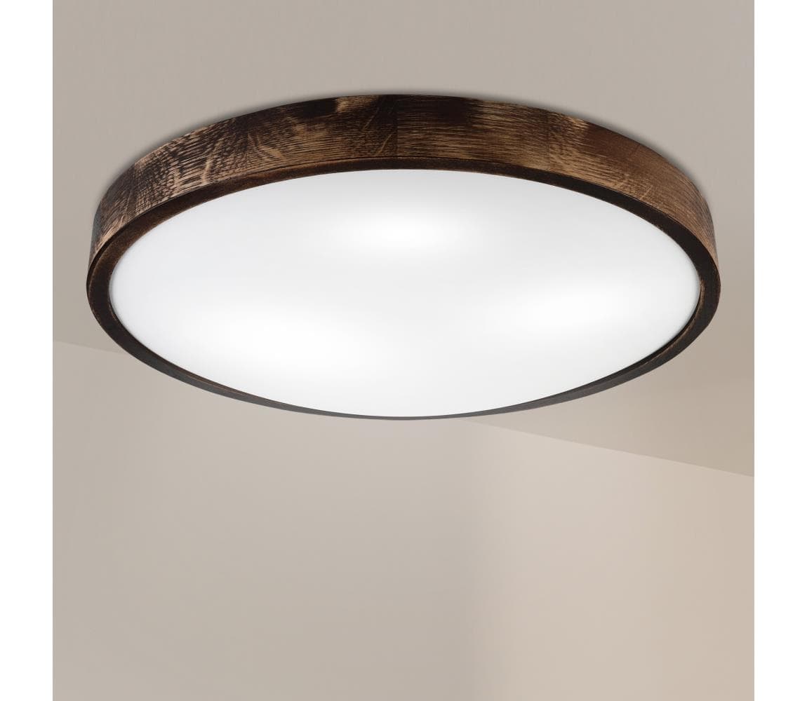 Brilagi - Stropné svietidlo CARVALHO SLIM SMOKEY 3xE27/60W/230V, dub, priemer 47,5 cm LD.PD-8.3