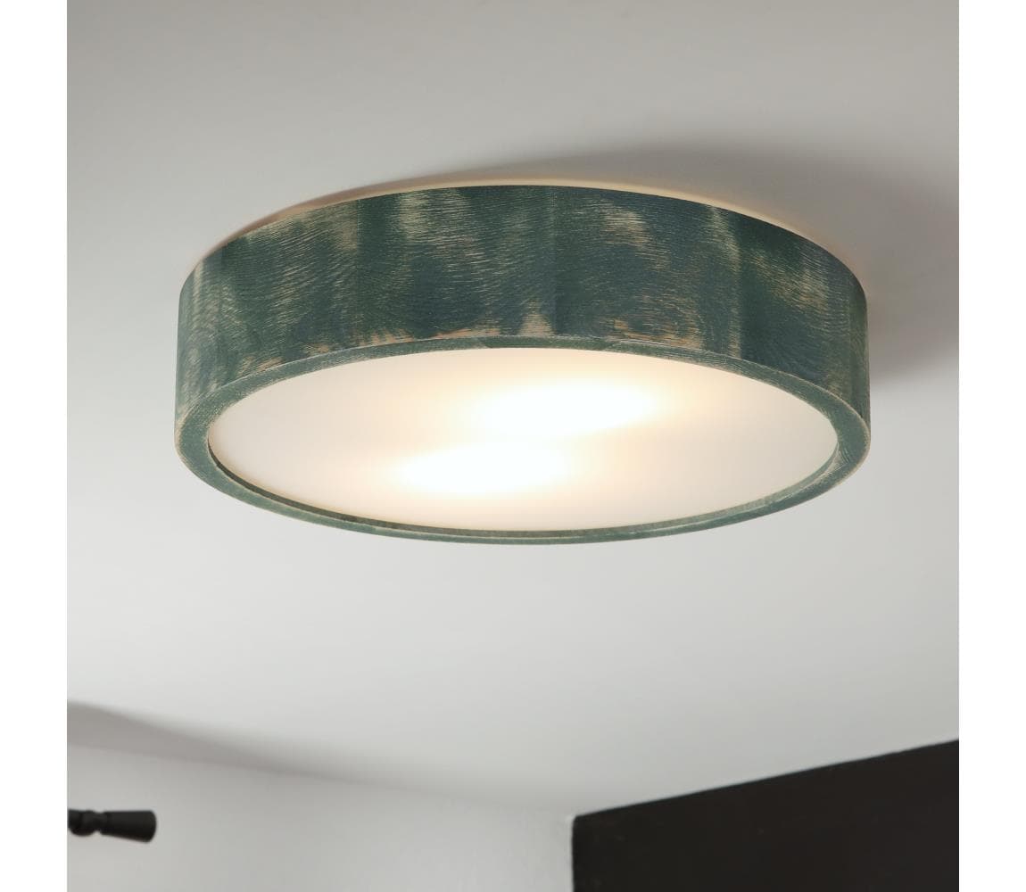 Brilagi - Stropné svietidlo PINO 2xE27/15W/230V borovica/zelená priemer 37,5 cm LD-PD-6.2