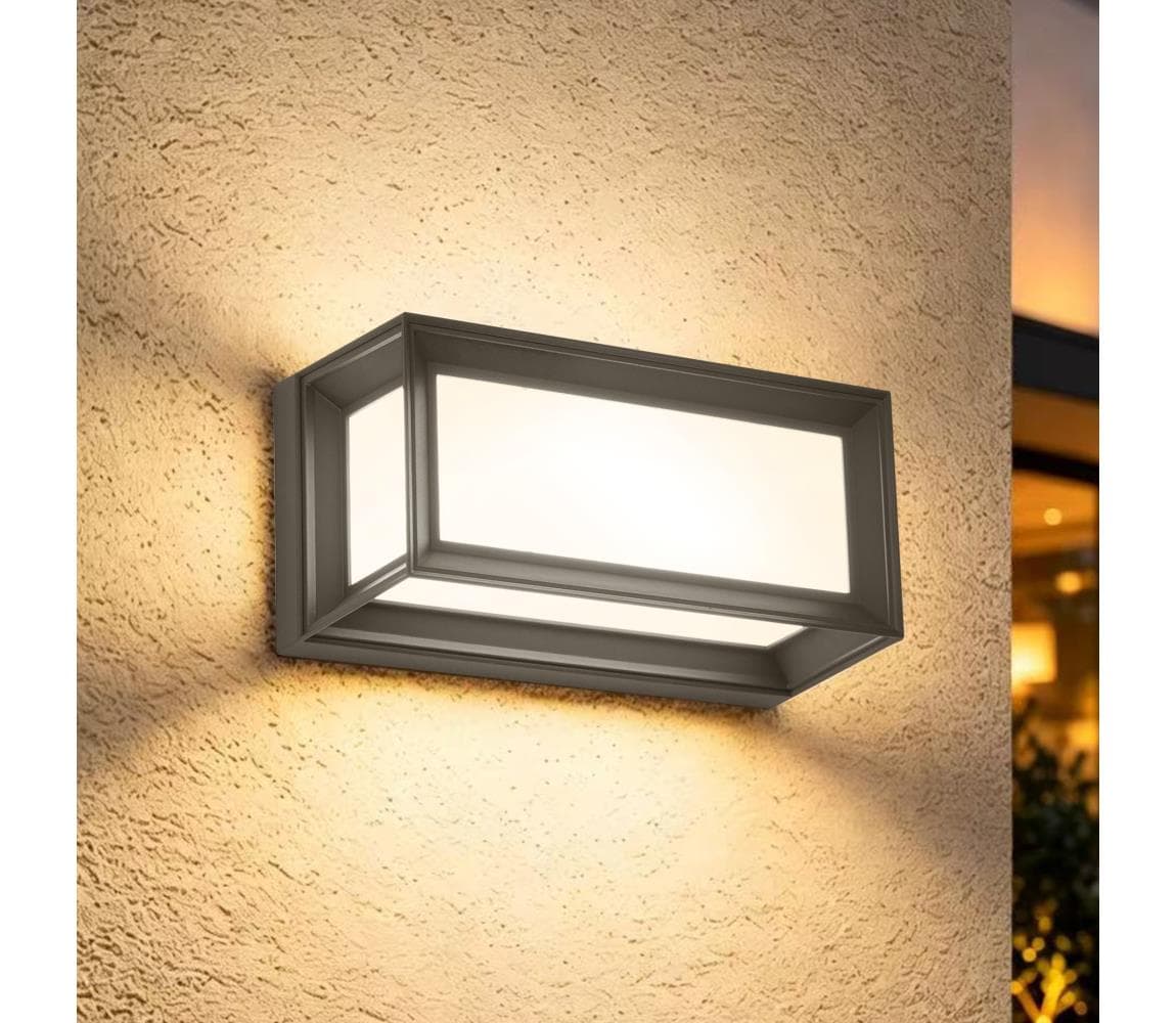 Brilagi - Vonkajšie nástenné LED svietidlo s pohybovým senzorom PARKER LED/12W/230V antracit IP44 BRI772