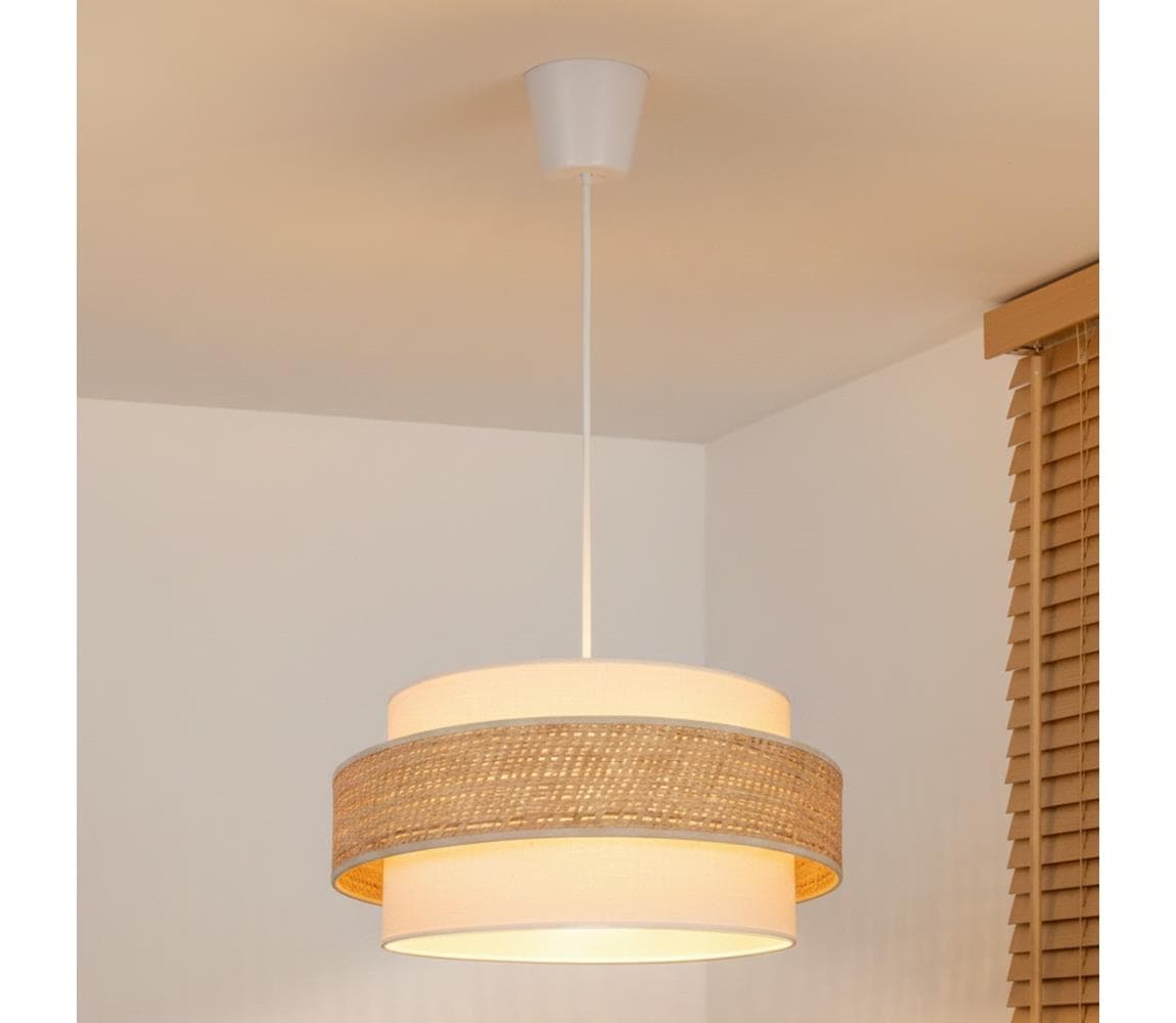 Brilagi - Závesné svietidlo na lane SPACE 1xE27/60W/230V pr. 40 cm béžové/krémové 8590828052647