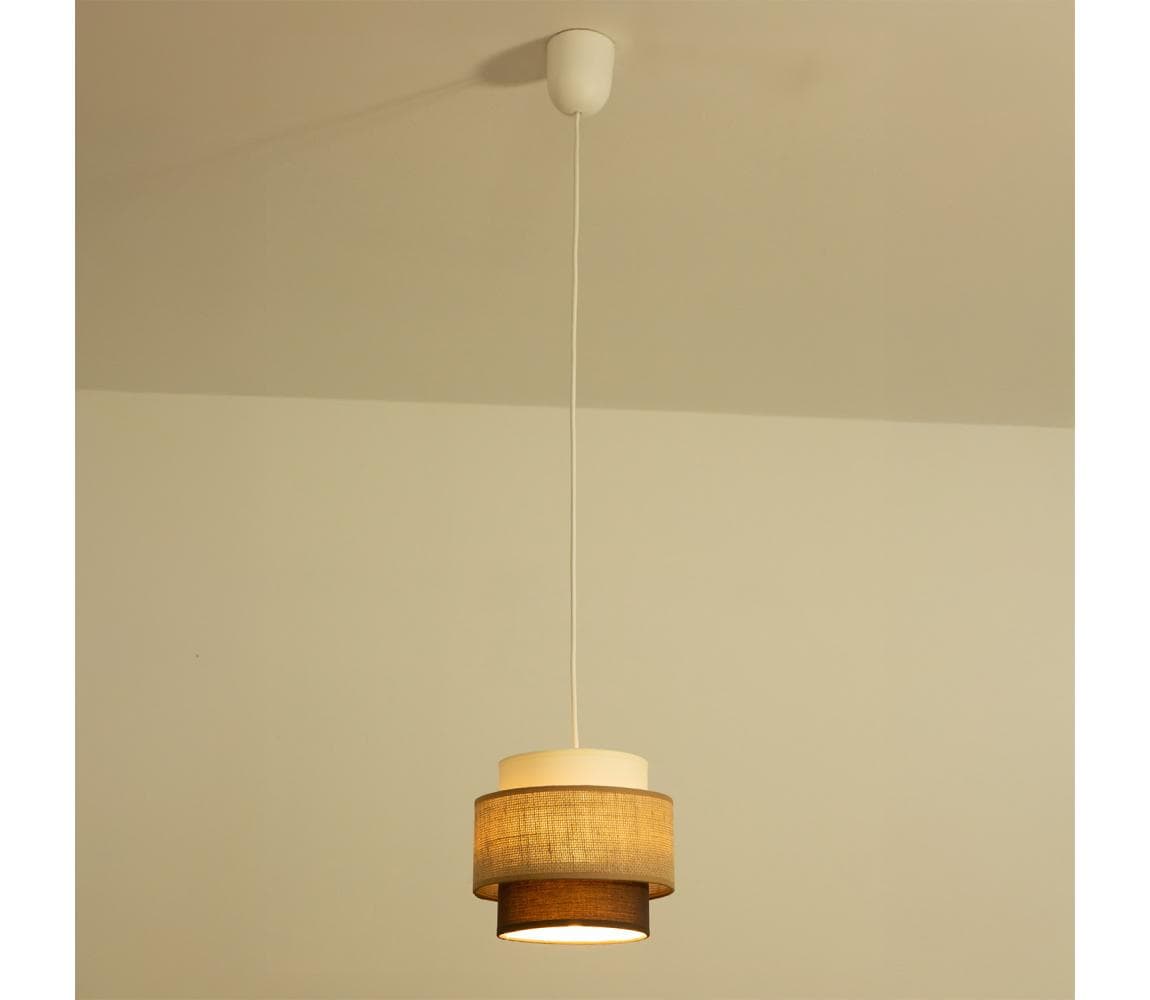 Brilagi - Závesný luster na lanku RESNA 1xE27/60W/230V pr. 20 cm béžová/čierna H0443