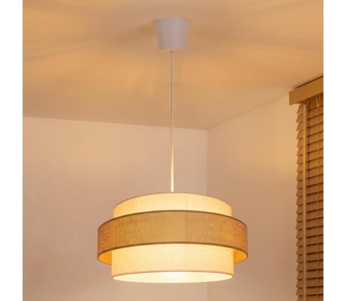 Brilagi - Závesný luster na lanku SPACE 1xE27/60W/230V pr. 40 cm béžová/krémová 8590828052623