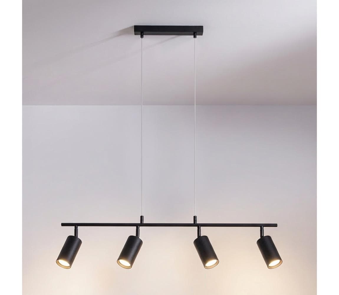 Brilagi - Závesný luster SELE na lanku 4xGU10/30W/230V čierny WO-NPL-02-BLK-OEM
