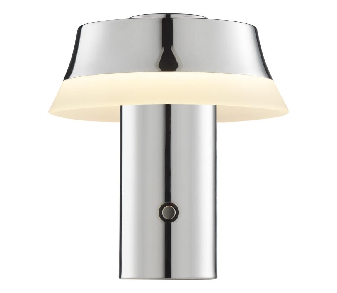 Brilliant - LED dotyková stmievateľná nabíjateľná stolná lampa KINICH LED/2,5W/5V 2700K lesklý chróm G60265/75