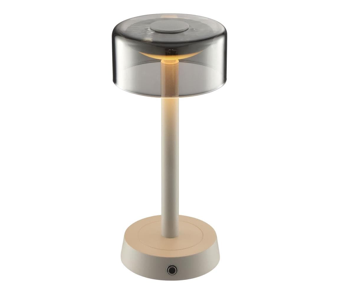 Brilliant - LED stmievateľná nabíjateľná dotyková stolová lampa RAZOR LED/2,5W/5V 2700K IP44 šedá G60255/09