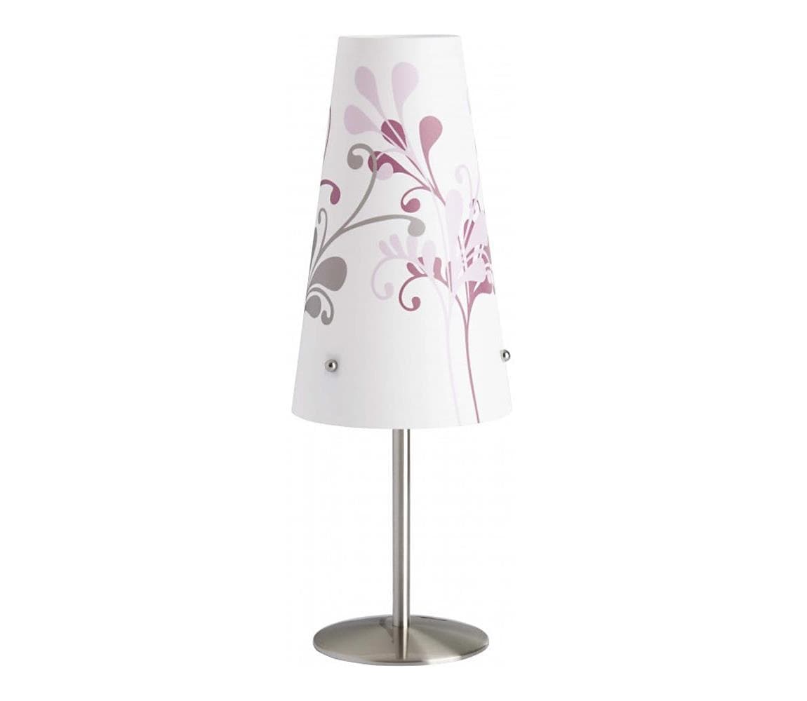 Brilliant - Stolná lampa ISI 1xE14/40W/230V biela/ružová/lesklý chróm 02747/78